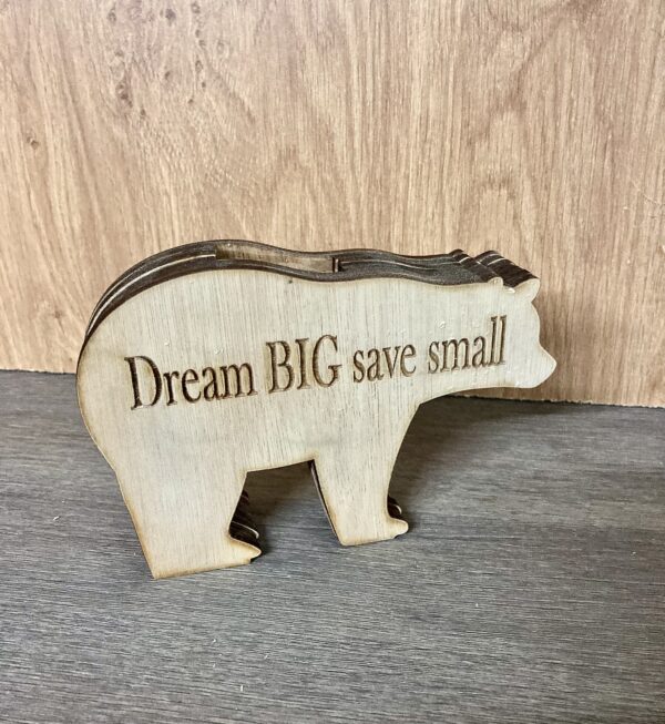 Bear shaped moneybox
